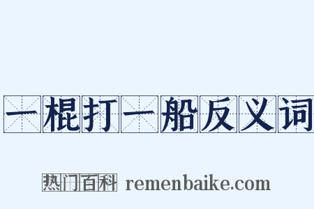 一棍打一船反义词是什么意思的图片